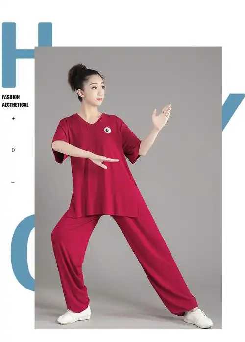 太极服套装男女春夏新款表演服中老年练功服武术服太极拳服中国风