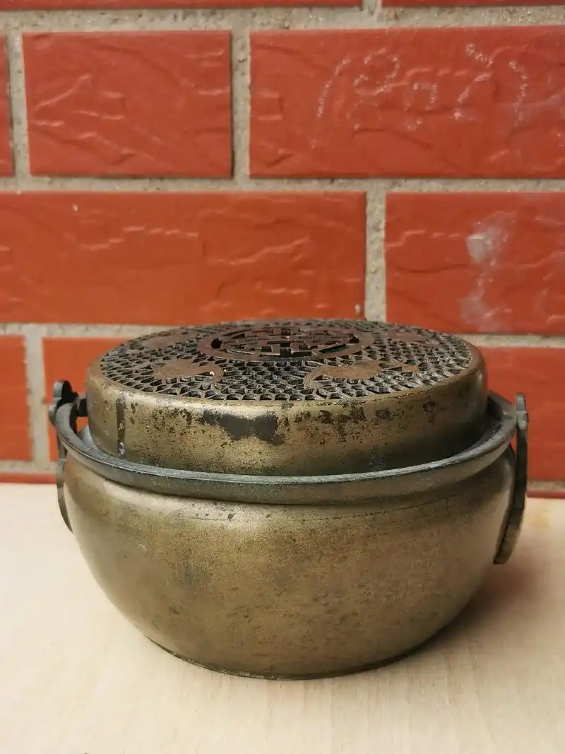 耳径16cm,高9cm.美品,盖无断丝.  - 抖音