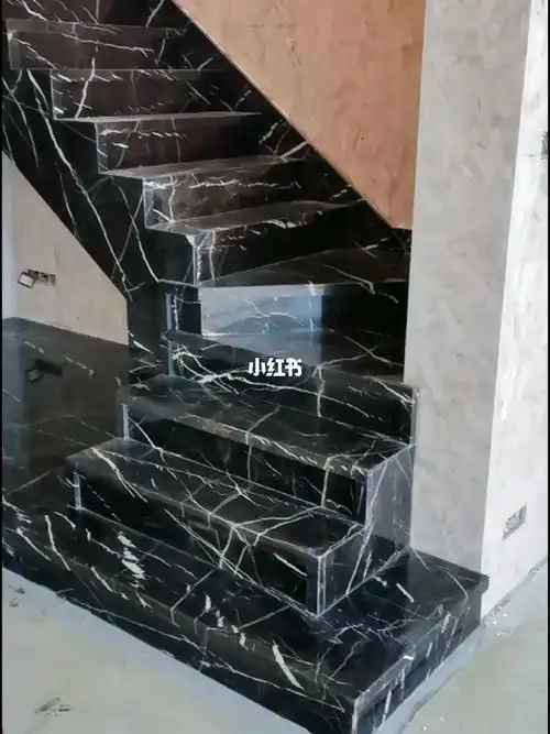 天然石材楼梯踏步别墅楼梯设计网红楼梯扶手
