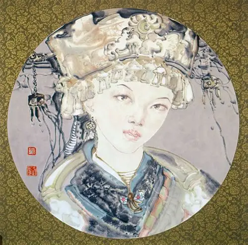 中国画作品 孙春龙《远古的呼唤》