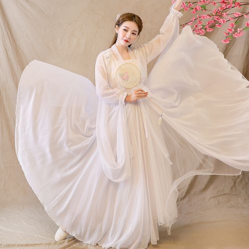 改良演出服演出舞蹈春夏薄纱飘逸超仙汉服古装汉服