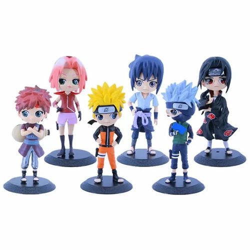 火影忍者 6款 大眼睛 我爱罗 鸣人 佐助 小樱 q版  摆件 袋装手办