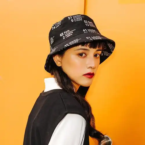 帽子男双面戴渔夫帽男夏天四季潮星球盆帽韩版季时尚百搭遮阳帽男 -