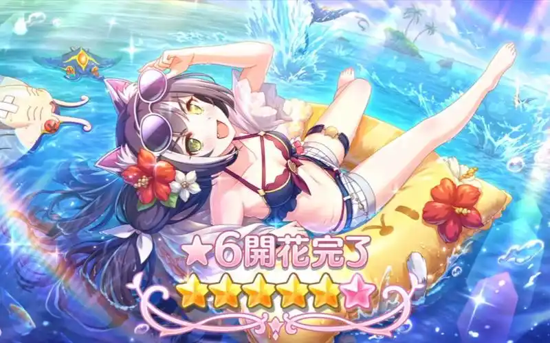 六星水黑 六星泳装凯露小技能&ub动画&cg展示 公主连结游戏实况