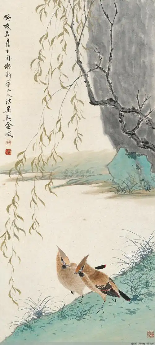 金城花鸟画作品