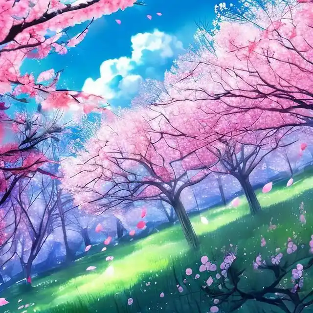 手绘漫画背景「桃花源」每一张都可以作为背景图