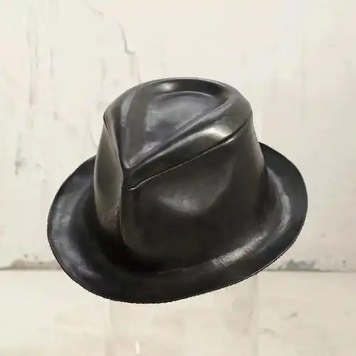 牛皮水洗复古爵士帽全手工缝线太帅