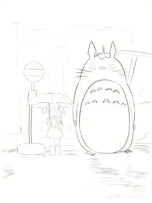 宫崎骏动漫龙猫板绘练习day7