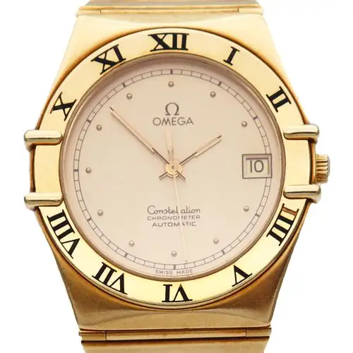 [国检][9.5新]欧米茄 男士 自动机械手表 星座系列 全k金表带