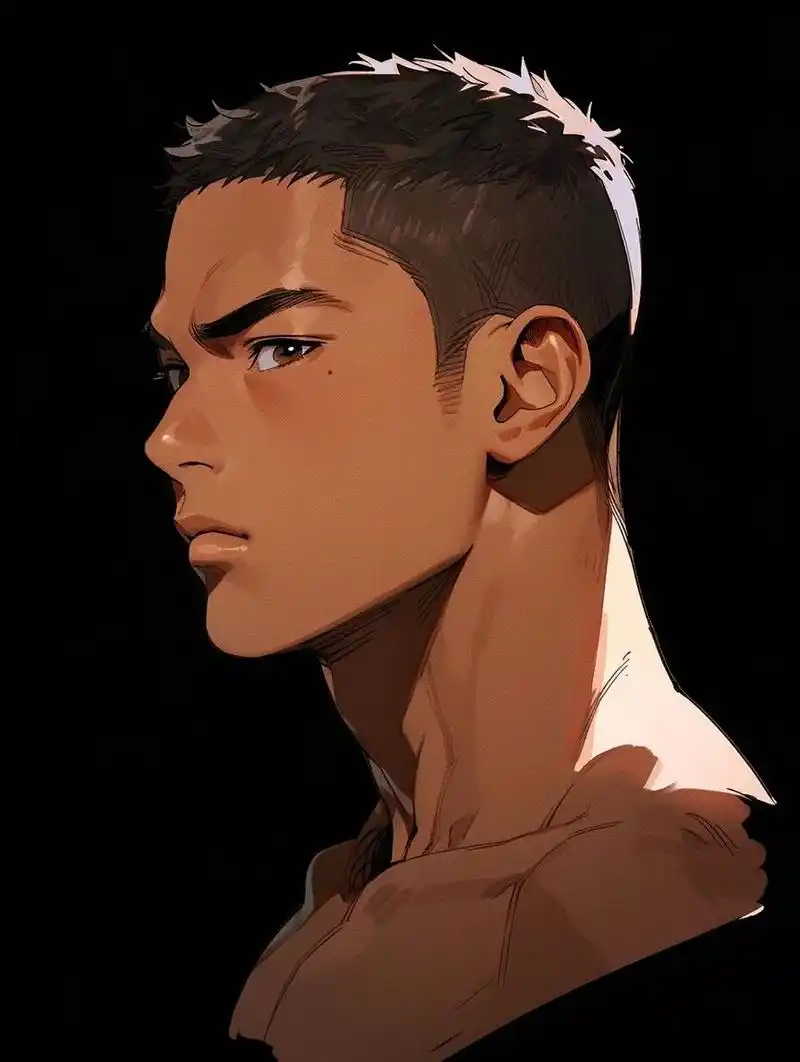 高质量寸头男生头像 13 魔法 buzz cut, 23 years old handsome guy