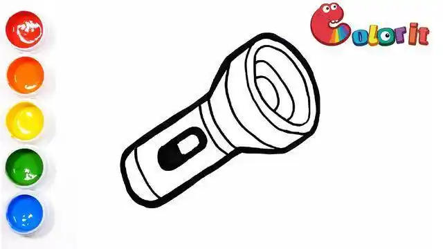 手电筒简笔画手电筒卡通简笔画(第4页)手绘手电筒监视黑白手绘漫画手