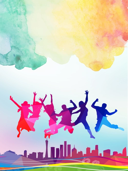 青春正当时毕业季海报背景 - 当图网