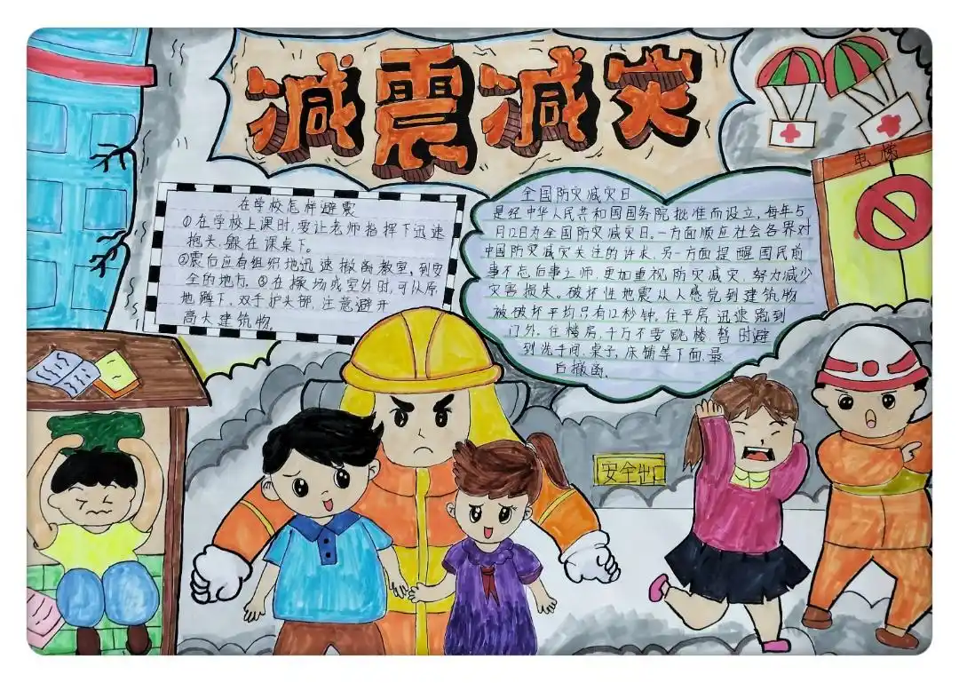 安丘市兴华学校开展"防震减灾"主题手抄报比赛