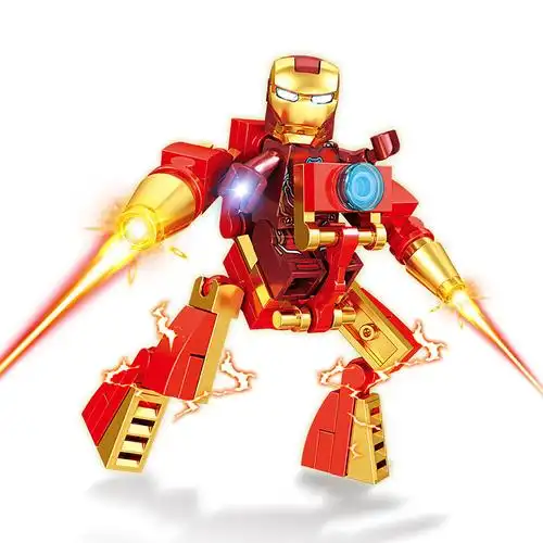 适用乐高积木男孩子机器人复仇者联盟拼装益智钢铁侠机甲新年礼物