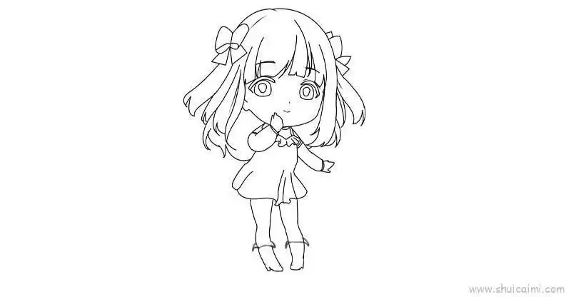 铅笔手绘动漫少女简笔画少女简笔画 搜狗图片搜索漫画可爱少女编号