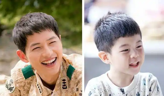 还有他家大儿子安吉,小时候就成了缩小版男神"宋仲基"!