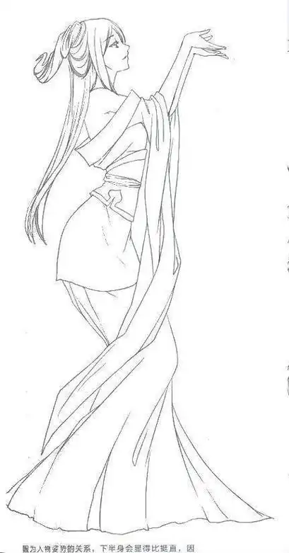 线稿大全漫画上色线稿大全上色动漫古风人物简笔画古风美人简笔画的