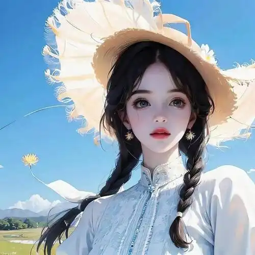 唯美头像〡戴帽子的女孩,陌上花开,可缓缓归矣