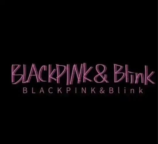 blackpink黑底粉字