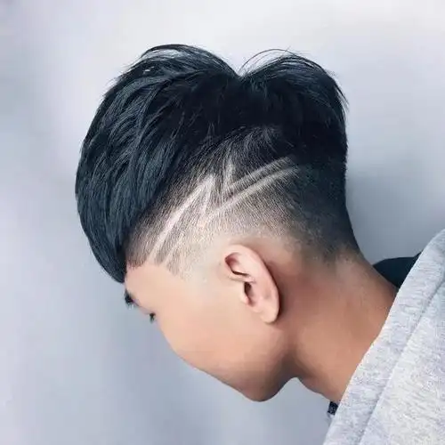 男生刻纹发型图片(男士发型简单刻纹图案)