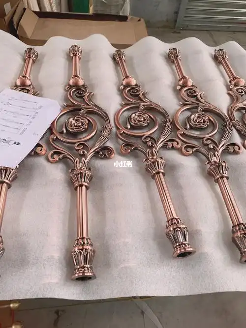 仿古红古铜镂空铜楼梯扶手