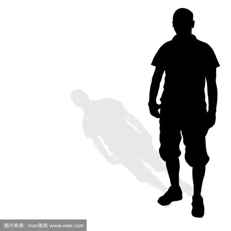 站着黑影的男人