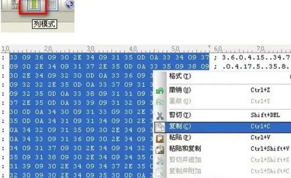 ultraedit中十六进制代码复制粘贴操作步骤方法多图