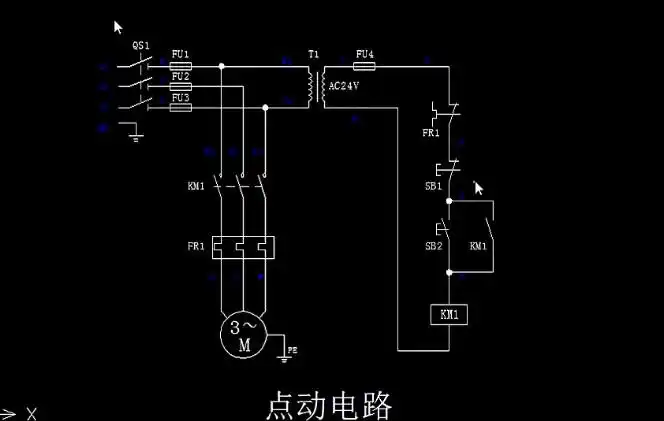 三相 异步电机自锁原理图.