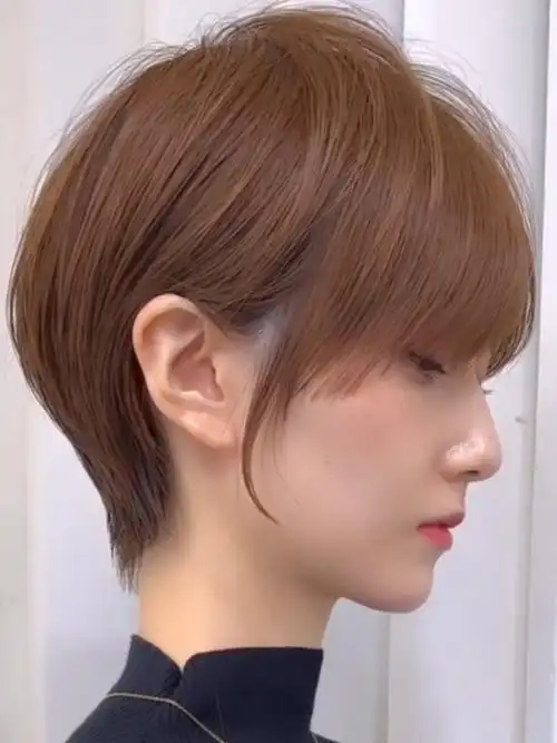 女生超短发分享刘海修颜挂耳小短发