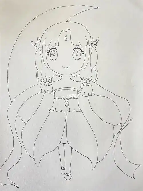 可爱的q版卡通人物,如果有人喜欢以后会多画着q版卡通#动漫分享  #q版