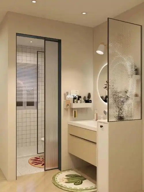 超实用干湿分离卫生间设计温馨清新舒适的浴室!