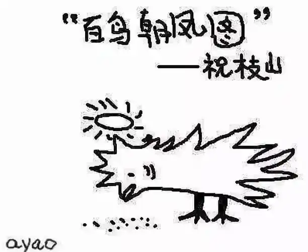 祝枝山《百鸟朝凤图》,目前真迹已失传,只存网络图片