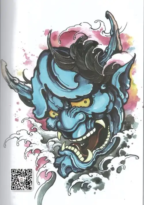 般若纹身含义(日式新老传统般若鬼武士纹身手稿素材图片)