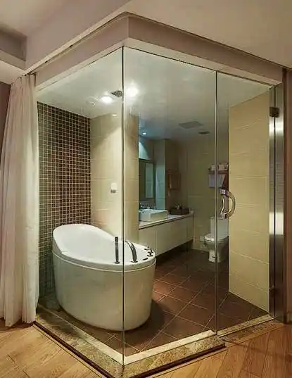 卫生间透明玻璃隔断装修效果图大全2012图片装修图片