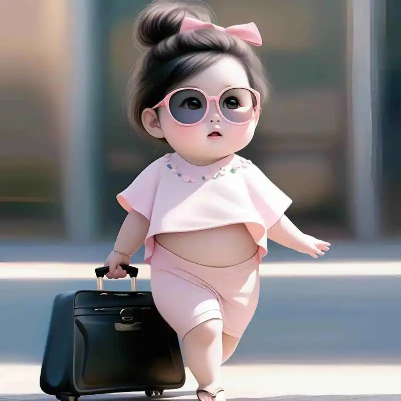 萌娃漫画头像 #小胖妞上线 #治愈系 #卡哇伊 #我又来送 - 抖音