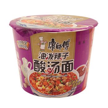 康师傅方便面桶装油泼辣子酸汤面宽面饼速食125g出行便携 【康师傅油