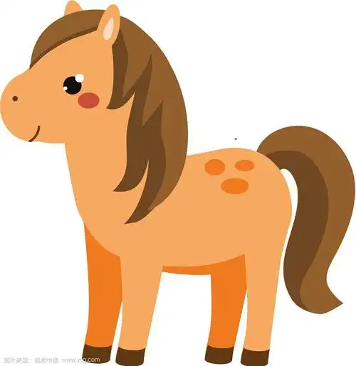 可爱的马卡通农场动物孤立在白色