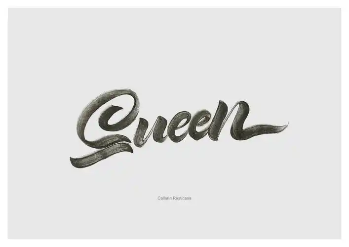 近期英文手绘字体