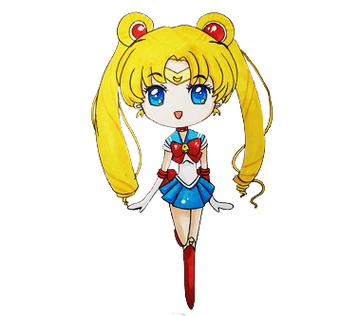 美少女彩色全身简笔画