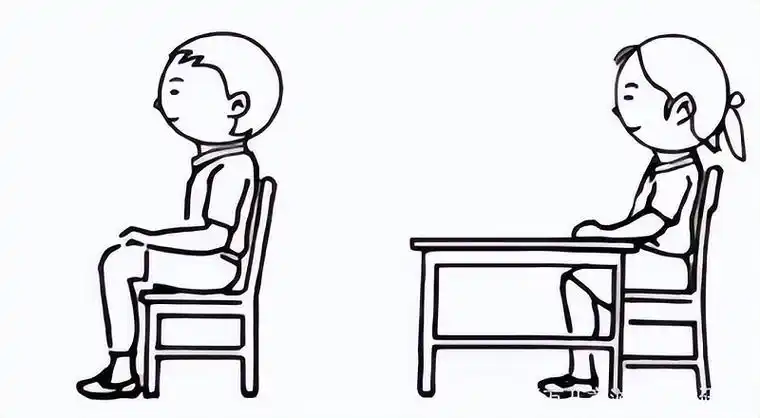 "椅子的高度以幼儿写画时双脚能自然着地,大腿基本保持水平状为宜;"桌