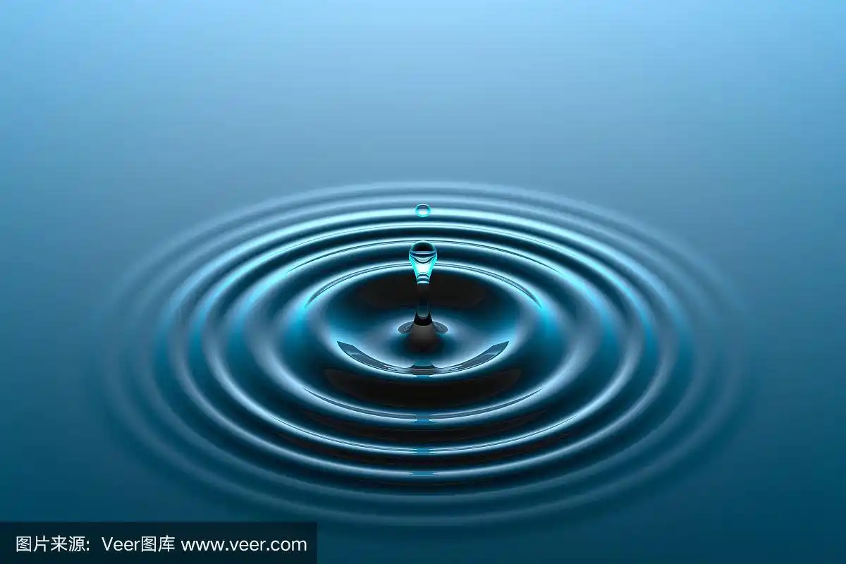 水滴落入水面