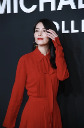 高圆圆红裙亮相明艳动人 透露将复出拍电视剧