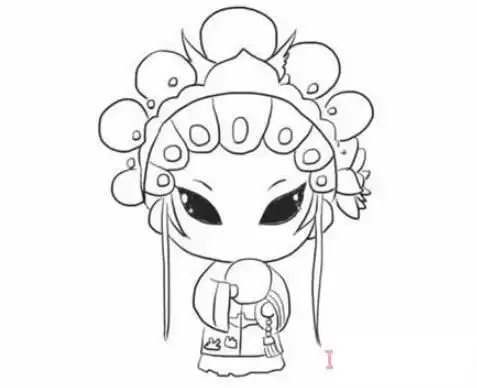 怎么绘画卡通京剧人物的画法带步骤图素描-儿童简笔画大全