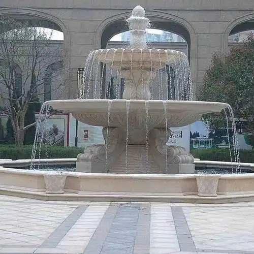 遂宁麻石喷水池尺寸款式图案定制安装大理石喷泉