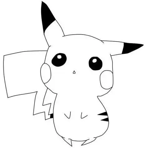 皮卡丘萌图简笔画可爱6