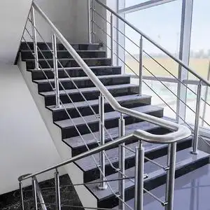 不锈钢楼梯扶手护栏室内家用阳台阁楼现代简约扶手栏杆护栏立柱