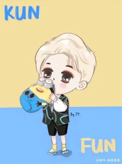 超可爱的蔡徐坤卡通漫画版q版美图头像壁纸