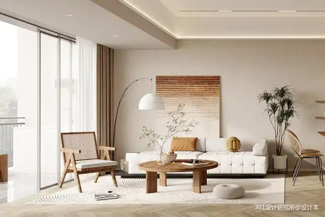 二居105平米装修案例_效果图 - 105㎡大地色系的家:一屋两人 三餐四季