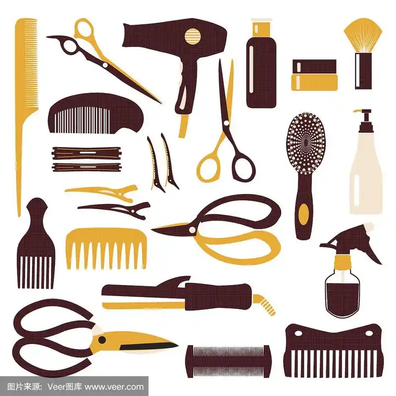 一套理发工具-插图