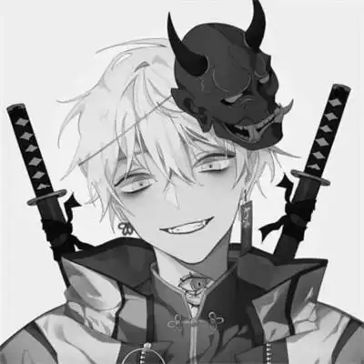 男生头像黑白二次元100张_男生动漫头像_头像屋